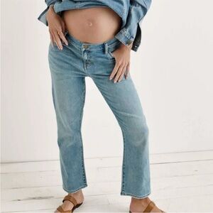 Hatch the Crop Maternity Jeans in Indigo